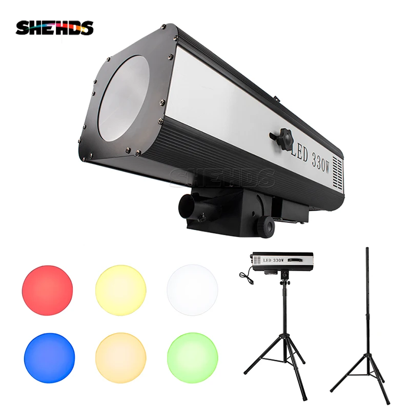 330W Led Follow Spot DJ LED Followspot Manual 6-Color Focused Light Gobo Spot-Light Beam Theater Wedding Show Stage Event