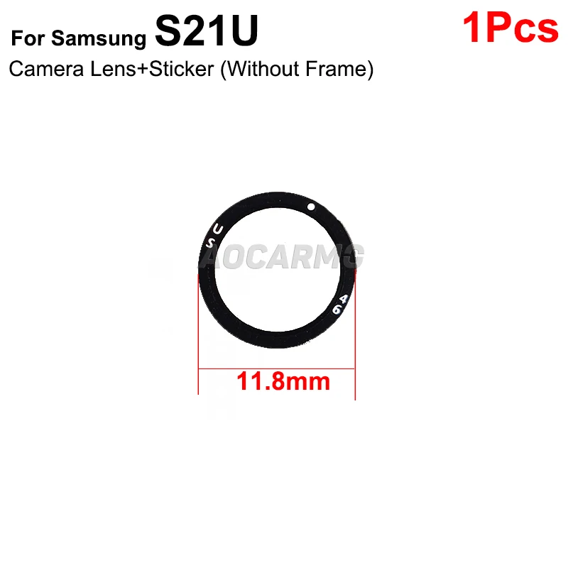 Aocarmo For Samsung Galaxy S21 Plus Ultra S21U Rear Back Camera Lens Glass Without Frame With Sticker Glue Replacement Parts