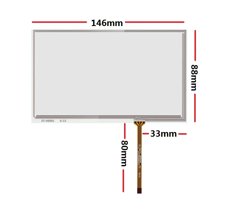 New 6-inch touch screen 146*88mm suitable for TM060RDH01/ handwriting screen /V060FW02-A12\A060FW02