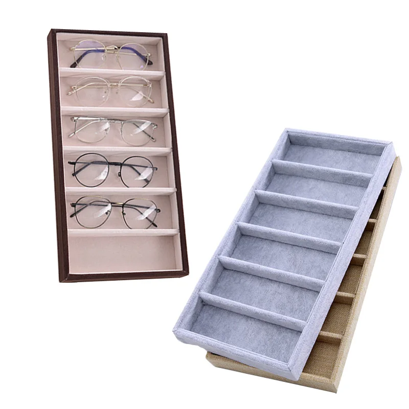 Various Linen/Velvet Sunglasses Display Box Jewelery Display Packaging Props Jewellery Organizer Tray Fashion Cases Packaging