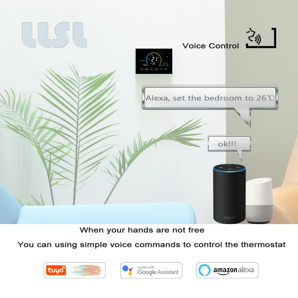Termostato inteligente para aquecimento de piso, casa, sem fio, wi-fi, para água, aquecimento elétrico de piso, caldeira a gás