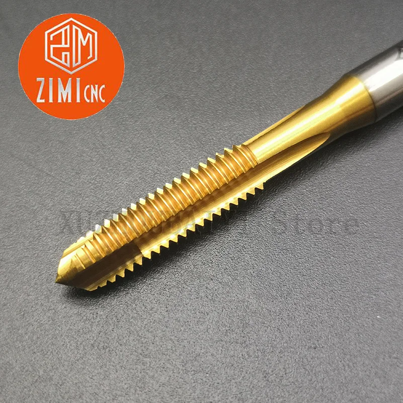 T6X1-HSS-TIN Titanium-plated screw point high-quality machine tap hand tool thread cutting kit, thread tapping tap Wire tapping