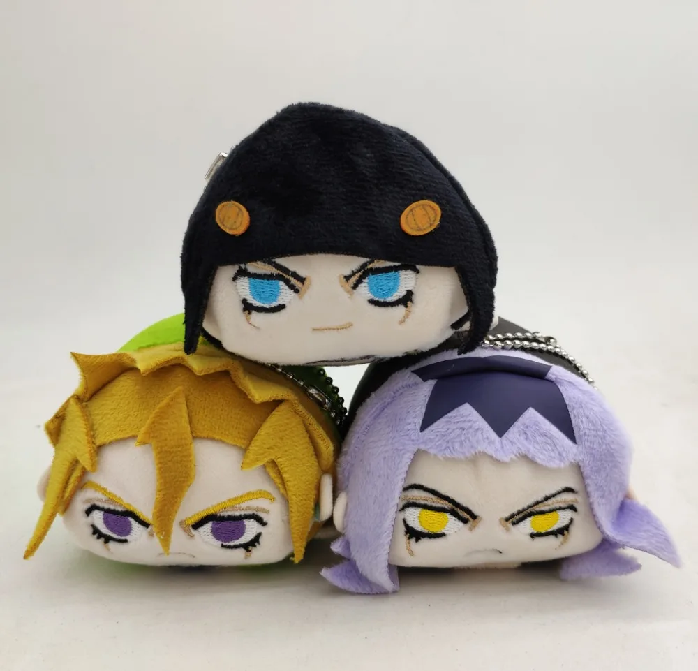 3pcs jojos Bizarre Adventure Golden Wind Plush Buccellati Abbacchio Fugo mini  plush toy doll new