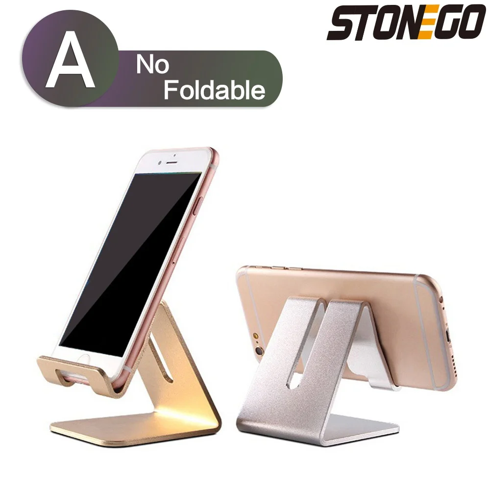 STONEGO Phone Holder Stand for iPhone 11 Xiaomi mi 9 Metal Phone Holder Foldable Mobile Phone Stand Desk For iPhone 7 8 X XS