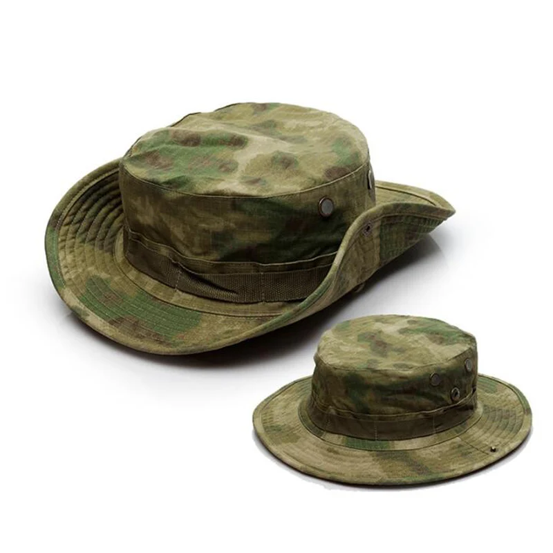 Men\'s Camouflage Tactical Cap Boonie Hat Caps Camo Outdoor Sports Sun Bucket Cap Fishing Hiking Hunting Hats