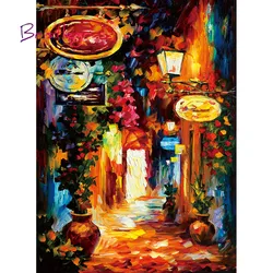 BRISTLEGRASS Wooden Jigsaw Puzzles 500 1000 Pieces Street Corner Educational Toy Collectibles Decorative Painting Art Home Decor