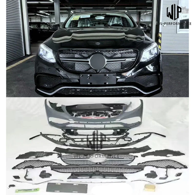 W292 Car Body Kit Pp Unpainted Front Bumper Rear Bumper for Mercedes-benz W292 Gle 400 Coupe Gle63 Amg Style