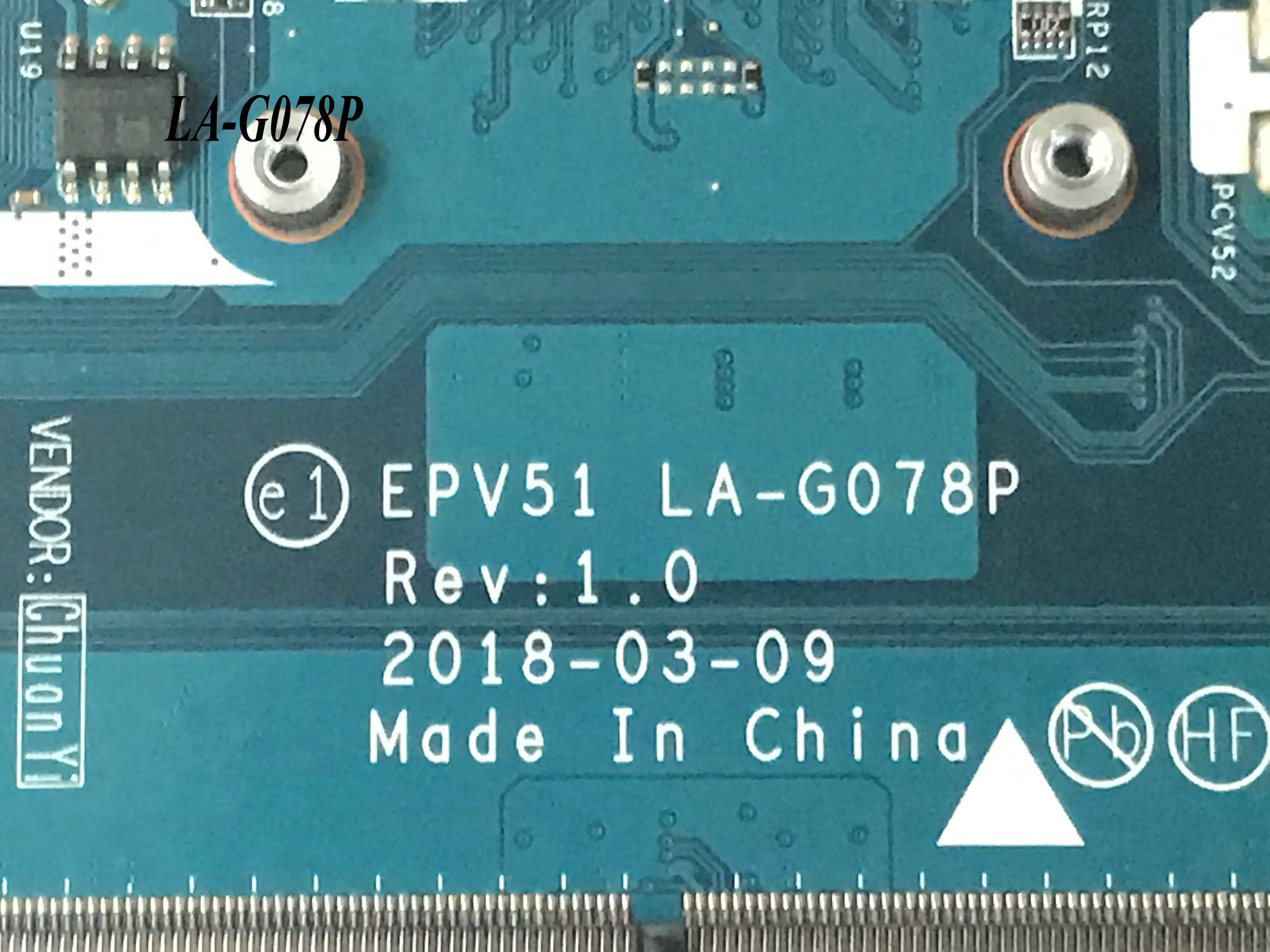 Carte mère EPV51 LA-G078P REV : 1.0 pour HP 15-DB, processeur intégré A9-9425, livraison rapide