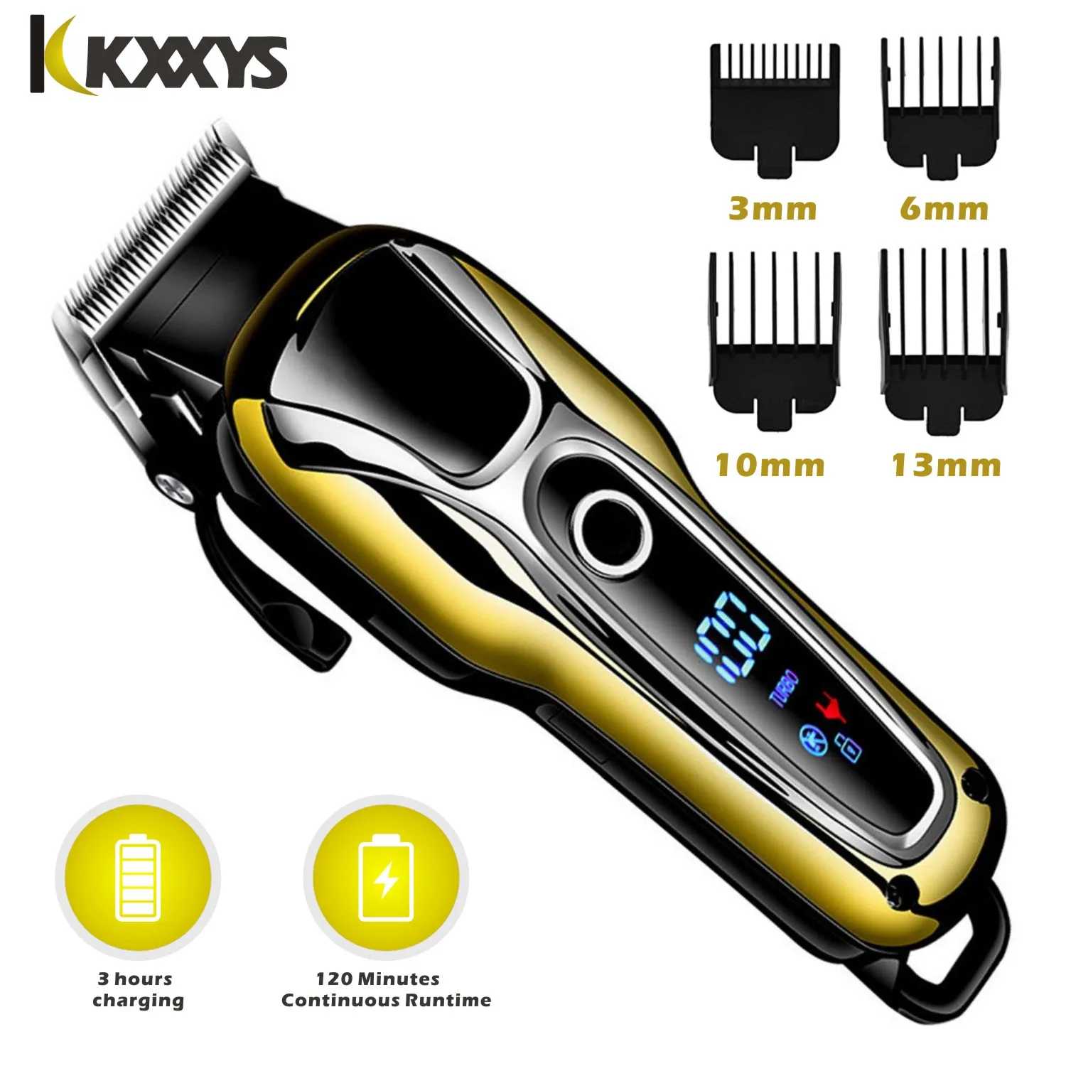 Kemei Professional Barber Shop Hair Clipper Hair Trimmer Electric Beard T-Blade 0mm Hair Cutting Shaver Cordless Barber Cutter