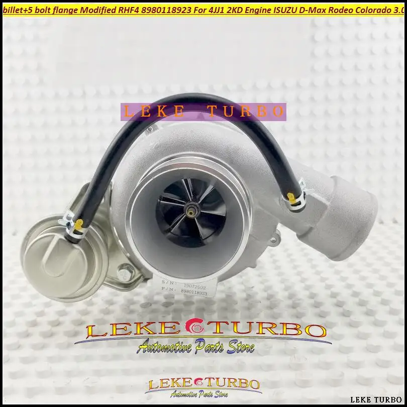 Modified RHF4 44 46mm billet Turbo Turbocharger 5 bolts flange 8980118923 For 4JJ1 2KD Engine For ISUZU D-Max Rodeo Colorado 3.0