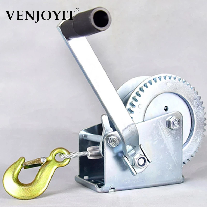 

2000lbs-3000LBSx8/15/30m Boat truck auto self-locking hand manual Galvanized steel winch hand tool lifting sling