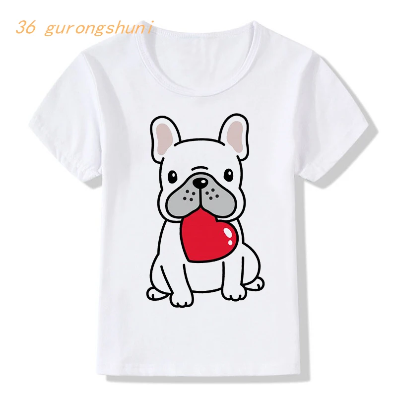 Funny Cool Dog t shirt boys t shirts French Bulldog kid t-shirts summer tops for girls-clothing kids boy tshirt children clothes