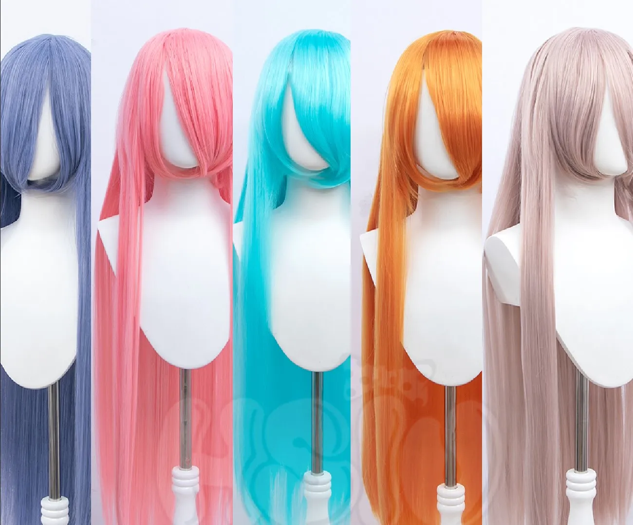 HSIU 800g Cosplay Wig 100cm Super thick Wig amount Party wigs 42 color Daily wear girl Long hair