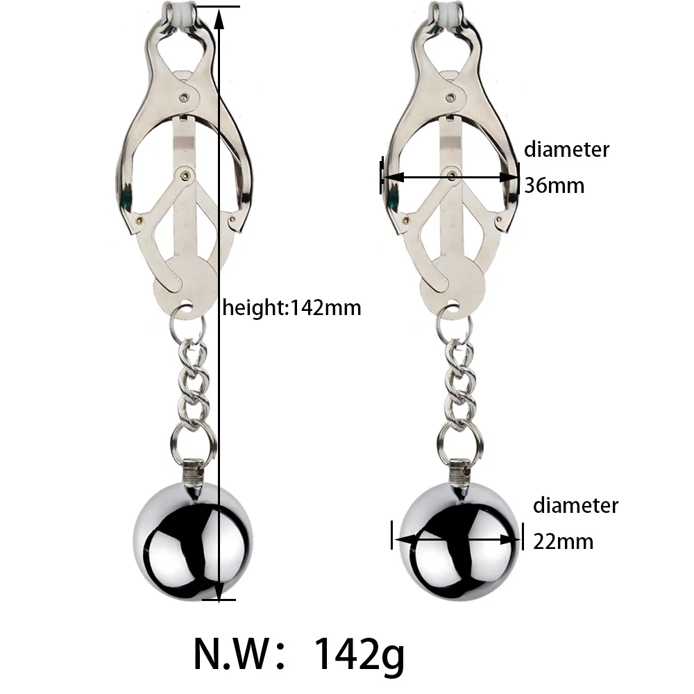 Bdsm Bondage Adults Games Sex Toys of Clamp Nipple Sexy Accessories with Metal Ball for Men Women Gay Fetish Breast Stimulation