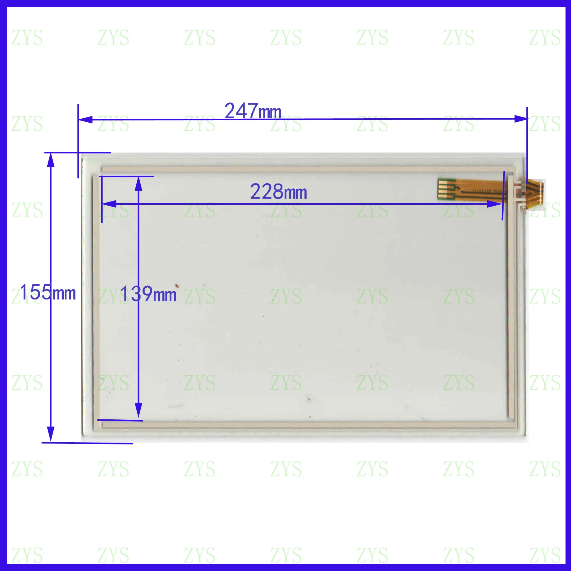 

ZhiYuSun LDHLS 10.1Inch 247*155mm 4Wire Resistive TouchScreen Panel Digitizer for GPS CAR this is compatible