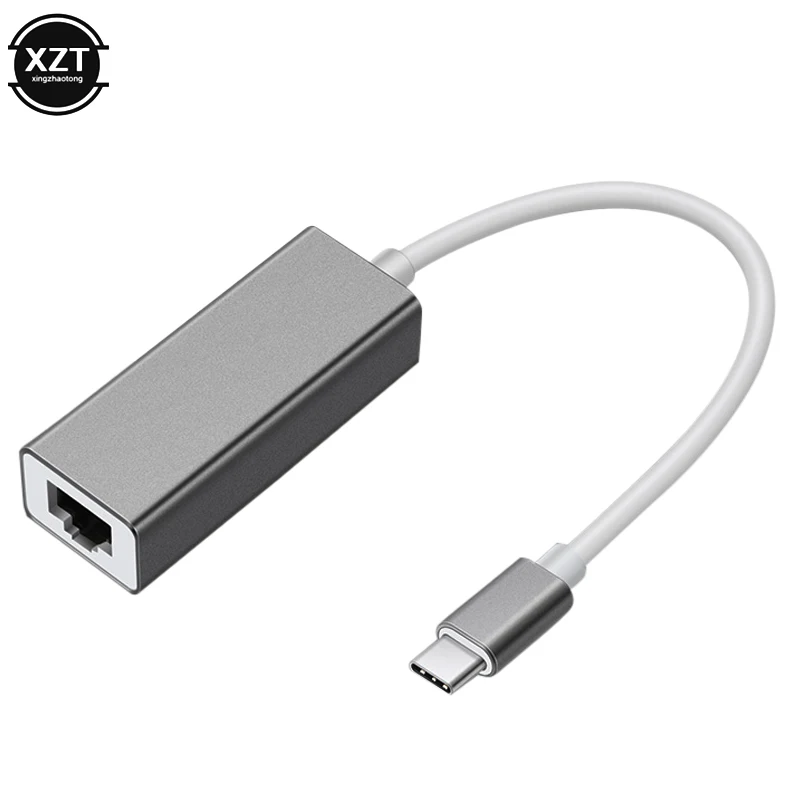 External Wired Type USB C to RJ45 Ethernet Adapter Network Card USB Type-C to Ethernet 10/100Mbps Lan for MacBook Windows 7/8/10