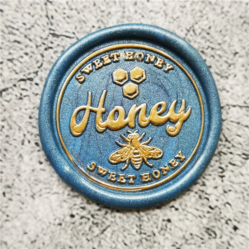 Sweet honey bee with honeycomb Wax Seal Stamp/Sealing Wax Seal/ vintage honey bee wedding Stamp, brass stamp head