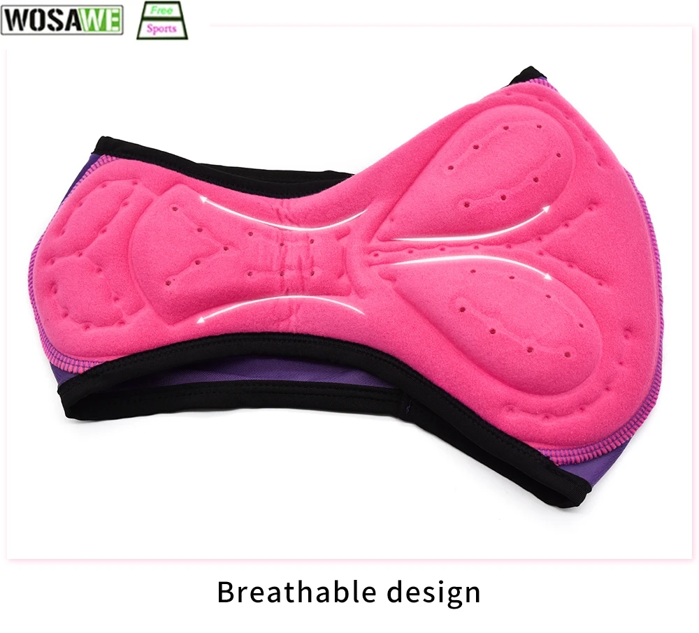 WOSAWE, ropa interior de ciclismo para mujer, pantalones cortos acolchados 3D a prueba de golpes para bicicleta de montaña MTB, ropa interior