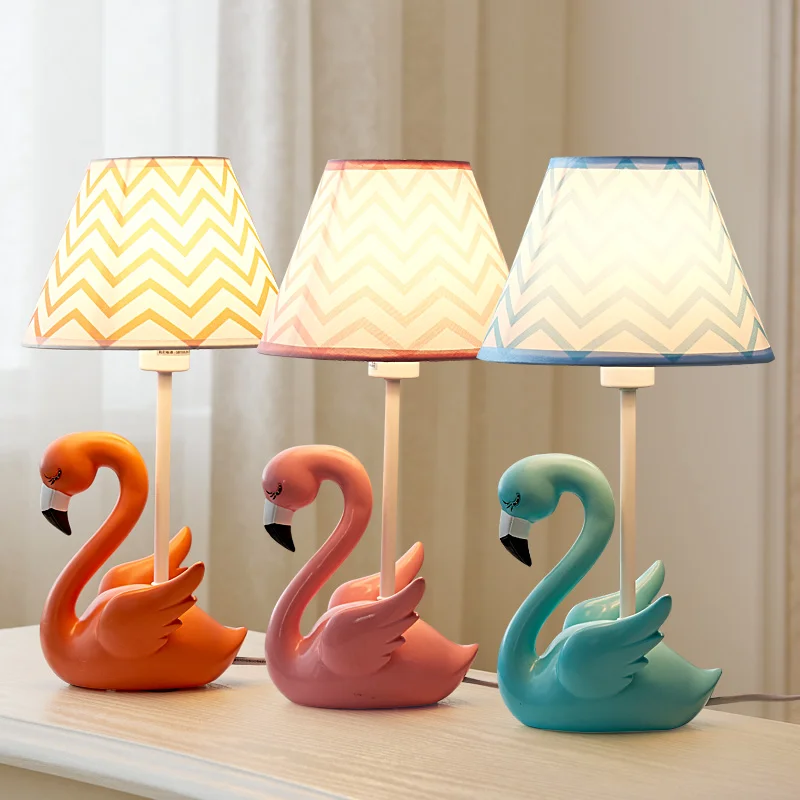 Cartoon Animal Kids Table Lamps Living Room Bedside Lamp Stand Light Fixtures Monkey Deer Flamingo Desk Lights Standing Lighting