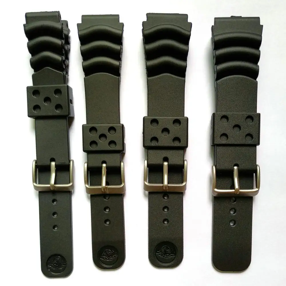 18mm 20mm 22mm 24mm Rubber PU Resin Watch Band Replacement Strap for Seiko Diver Scuba Durable Thick Sports Bracelet