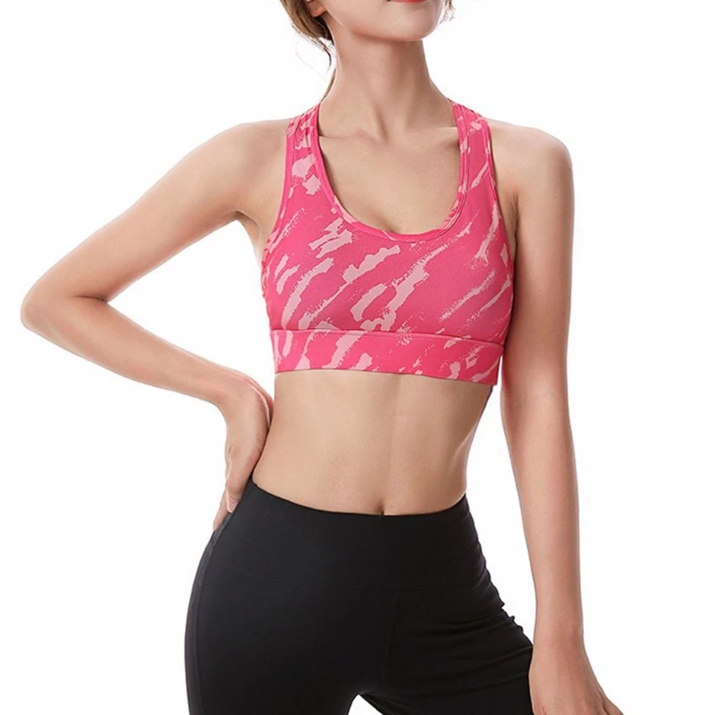 2024 New Women Activewear Sports Bra U Neck Cross Back Bralette Yoga Fitness Cropped Tops