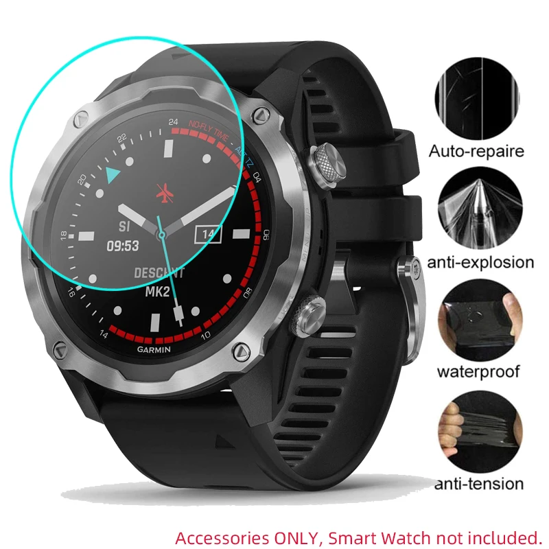 Película protectora transparente para reloj inteligente, Protector de pantalla de TPU suave para Garmin descenso Mk2/MK2i, 5 uds.