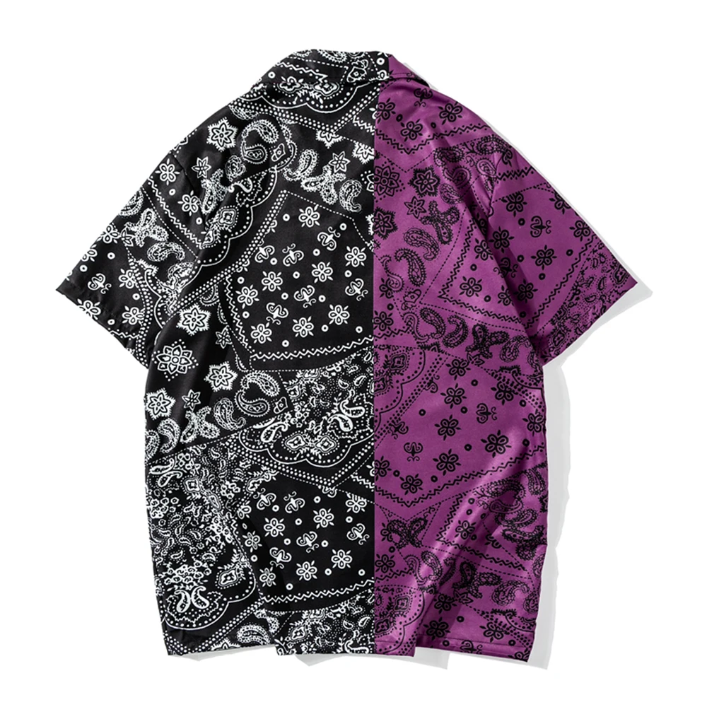 Dark Icon Bandana Hawaiian Shirt Men Thin Material Men\'s Shirts Polo Shirt