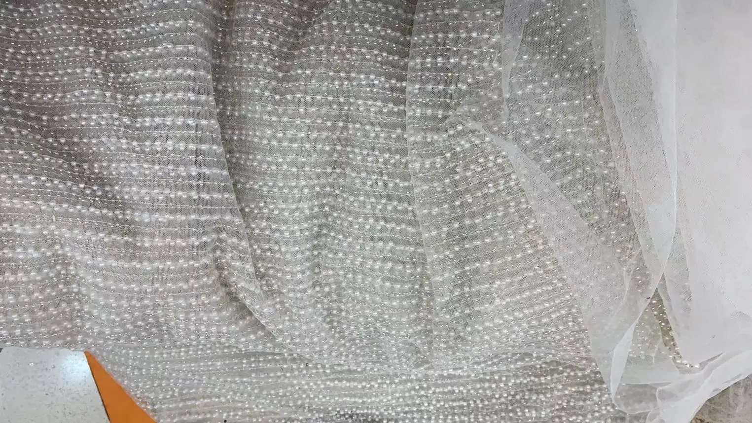 New for Spring Summer Season French Lace 31JRB-12501 Beads Tulle Material for Bridal Women Fashion Show or Party Dress