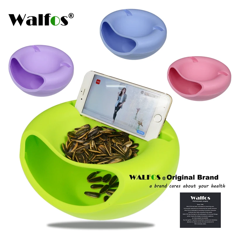 

Walfos Dried Fruit Plate Storage Box Snacks Nut Fruit Dish Tray Organizer Melon Seeds Candy Storage Bowl Box Food Container