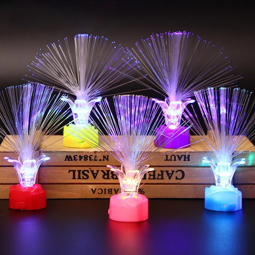 Colorful Fiber Optic LED Rose Light, Fiber Optic Lamp, Fiber Optic Mood Novelty Lamp for Kids Toy Home Party Decoration