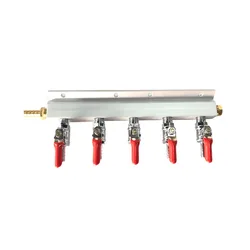 KegLand Gas Line Manifold Splitter 5 Ways (5/16 Inch, 8mm Barb Beer Home Brewing Equipment