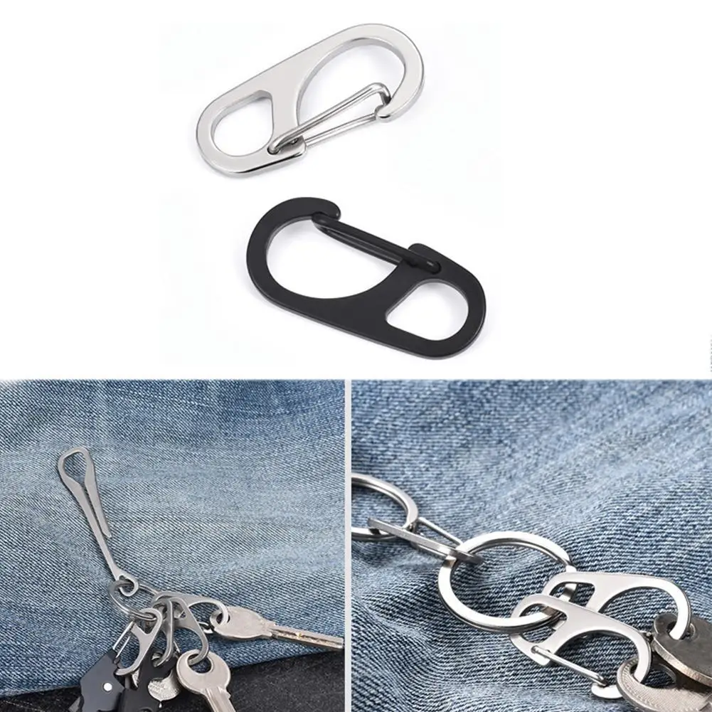 1/5PCS Mini Carabiner Clips Tiny Alloy Spring Snap Hook Keychain Clasps EDC Small Hanging Buckle for Backpack Camping Bottle