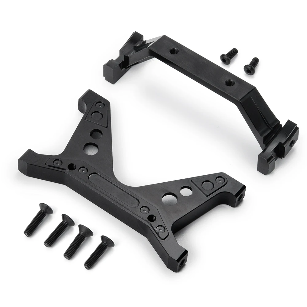 AXSPEED RC samochód przedni tylny dolny Shock Mount Brace aluminiowa podstawka montażowa do 1/10 Axial SCX10 II 90046 90047 części zamienne