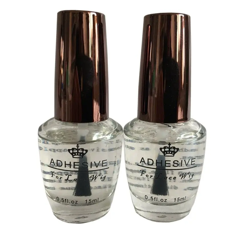 1 Bottle 0.5 Oz Lace Wig Glue with Brush Adhesive Glue for Wig Men's Toupee Glue