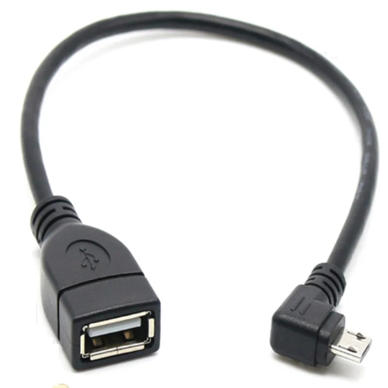 90 stupňů nahoře a shodit a die linke a ihned angles mikro USB 5pin pánský na USB 2.0 lodni ženské prodloužení konektor adaptér OTG kabel