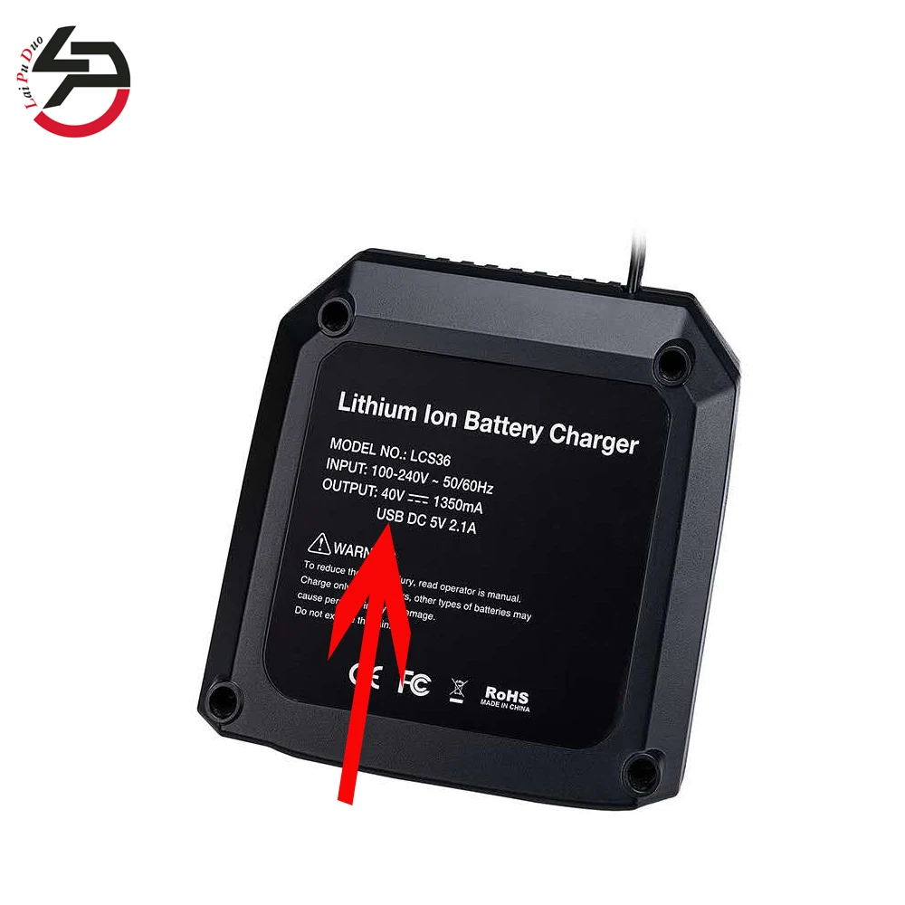 For Black & Decker Li-ion Battery Charger 40VMax Battery with Double USB Hight Quality for Black & Decker 40V Battery Charger