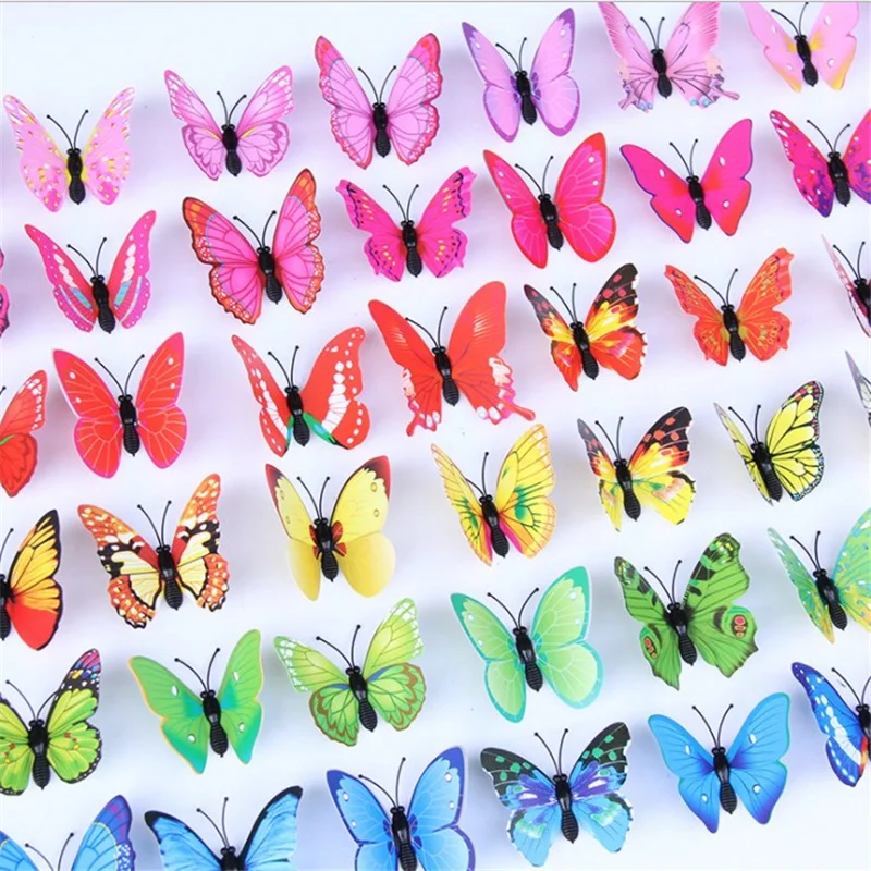 Hair Accessories 20Pcs/Lot PVC Plastic Simulation 3d Butterfly Hairpin Party Decoration Cute Barrette Multicolor Girls Hair Clip