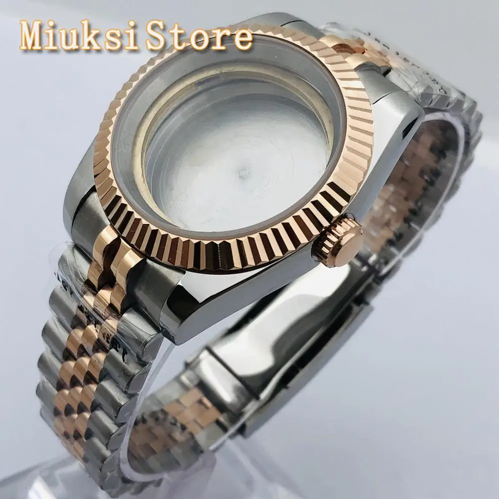 39mm rose gold sterile case sapphire glass suitable ETA 2836 Miyota 8205 8215 821A Mingzhu DG2813 3804 Seagull ST1612 movement