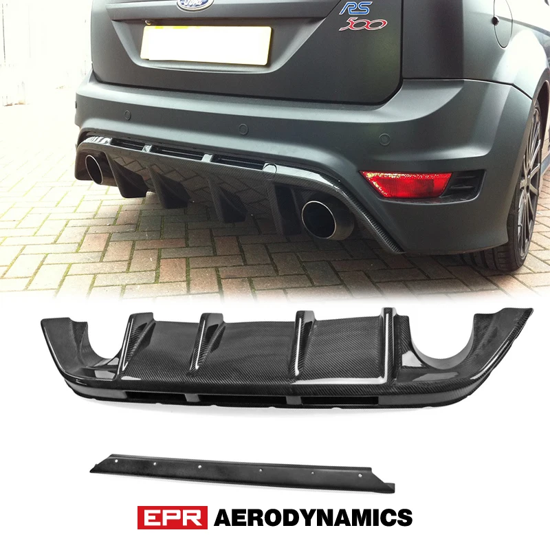 for Focus 2010 MK2 RS Type car body kit carbon fiber Rear bumper Diffuser car lip