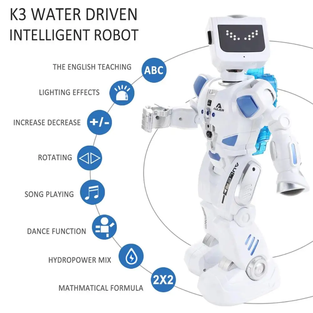 Intelligent Alpha Robot Toy Hydroelectric Hybrid Smart Robot RC Sound Control Singing Dancing Robot Children's Educational Toys