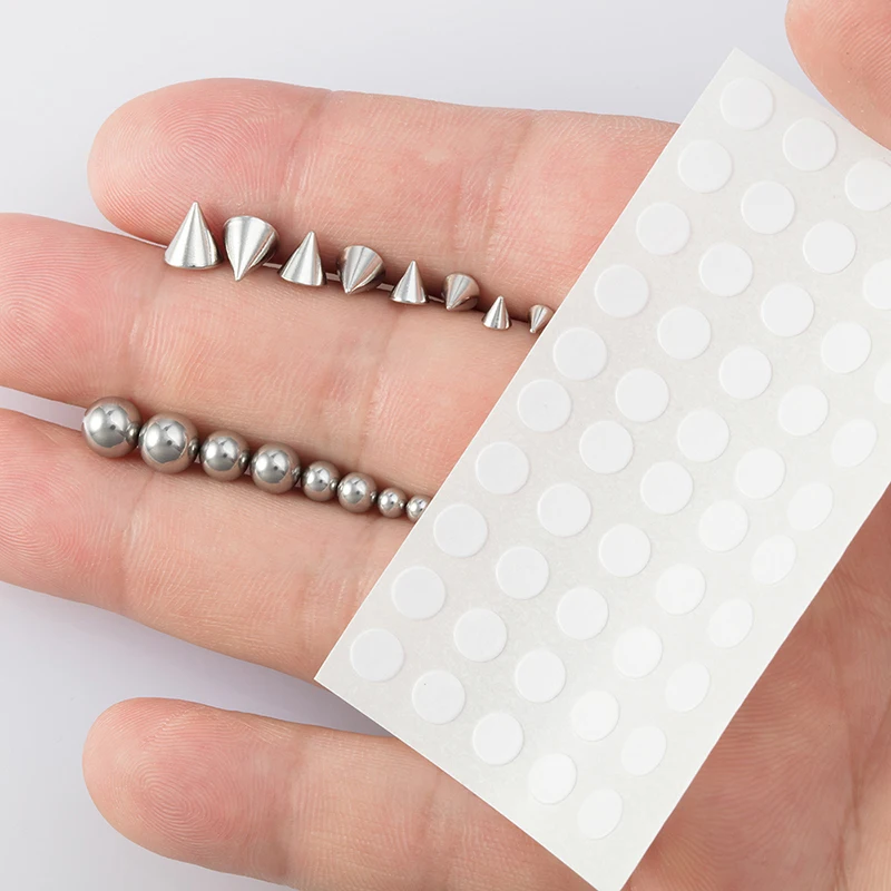 Neue Aufkleber Gefälschte Augenbraue Grübchen Gesicht Piercing Bauch Nase Ring Lip Stud Keine Durchbohrten Ohrring Dermal Anker Top Körper Schmuck – Detail 10