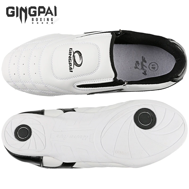 GINGPAI Breathable Taekwondo Shoes White Long Martial Arts Shoes Professional Training Competition Shoes Sports Shoes