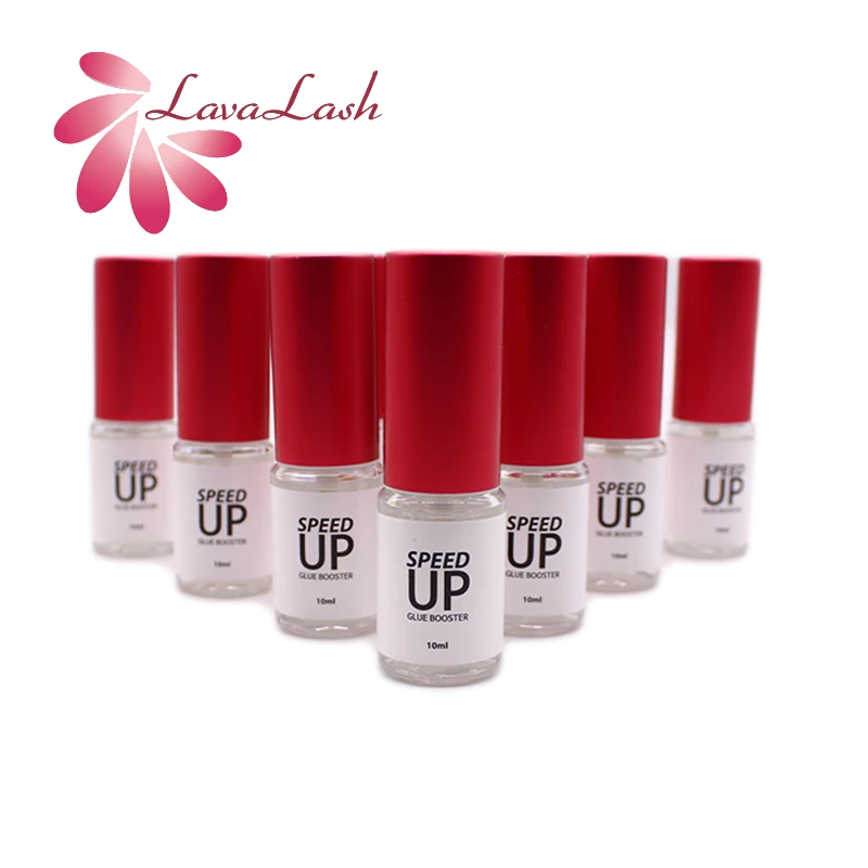 2/5/10 Bottles Speed Up Glue Booster Wine Red Cap 10ml False Lash Lifting Adhesive Glue For Eyelash Extension Makeup Tools Shop