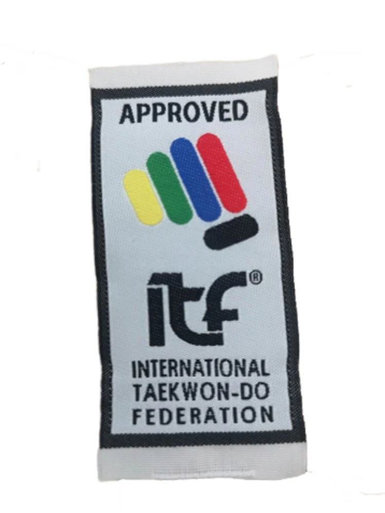 Spersonalizowane ITF jednolite Logo emblematy etykiety dla Taekwondo Kimono dla jednolite akcesoria ユニフォームロゴ