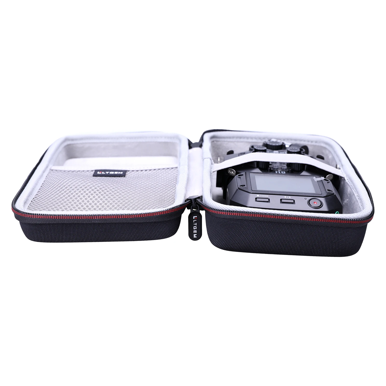 LTGEM EVA Hard Case for Zoom H8 8-Input / 12-Track Portable Handy Recorder For Podcasting, Music, Field Recording + 128GB Memory