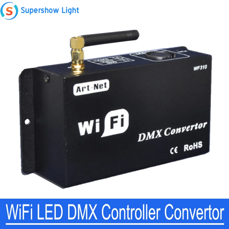 New System WiFi LED DMX 512 Controller Convertor by Android or IOS System Wifi Multi Point Wifi DMX Controller