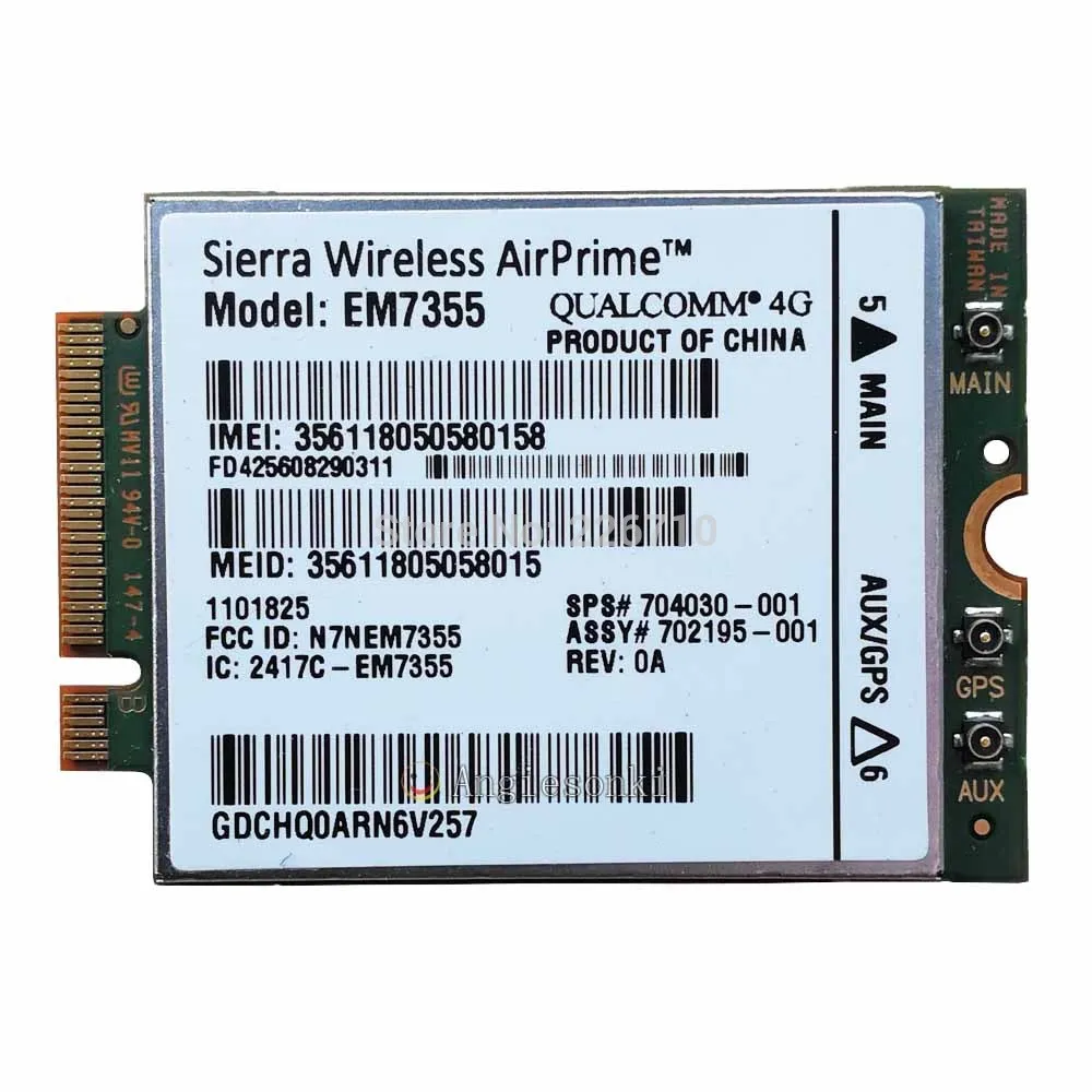 

Gobi5000 EM7355 LTE/EVDO/HSPA WWAN NGFF Card Unlock 4G Module for HP EliteBook 820 G1 840 G1850 G1 ZBook 14 15 SPS 704030-001