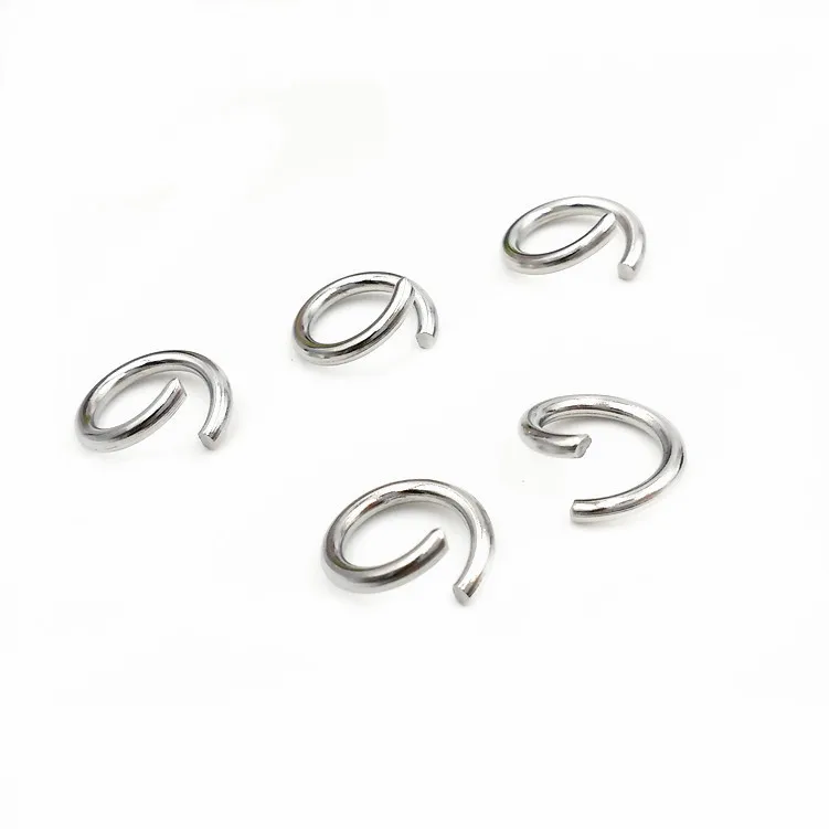 100Pcs/Bag The Latest European and American Fashion Stainless Steel Manual Connection Hanging Ring Opening of DIY Accessories