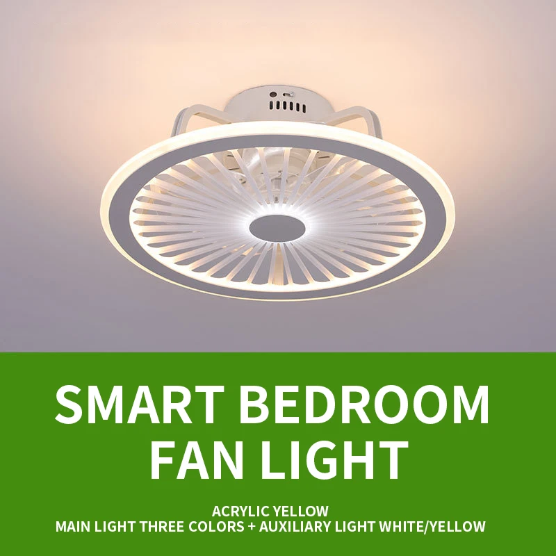 110v/220v ventilador de luz 36w * 2 acrílico leve led quarto ventilador de teto luz tri-cor casa ventilador elétrico
