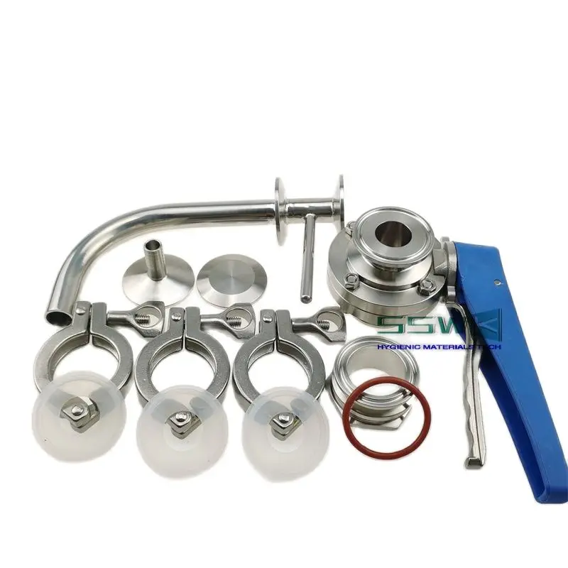 

Комплект стоечного порта — коленчатый рычаг, бабочковый клапан, тройной зажим 1,5 дюйма, прокладки, шланговая труба, безварная переборка, торцевая крышка, уплотнительные кольца